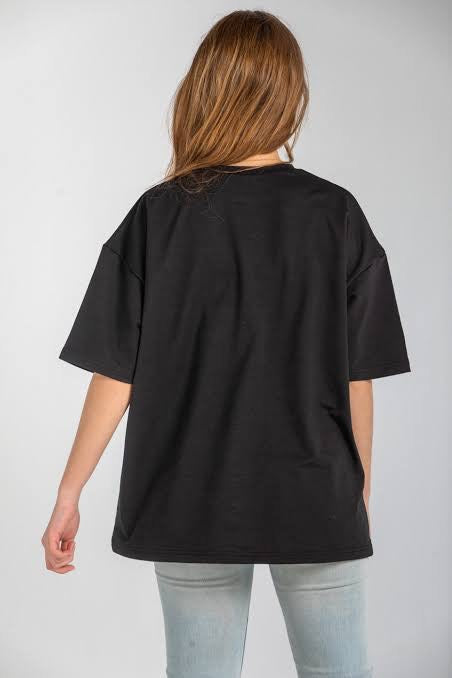 Basic Black Oversized Tee